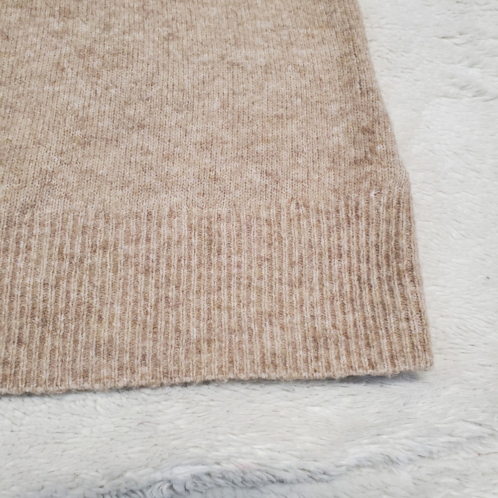 Tahari Cream Brown Mockneck Sleeveless Wool Knit Sweater Women Large Classic‎ - Picture 2 of 7
